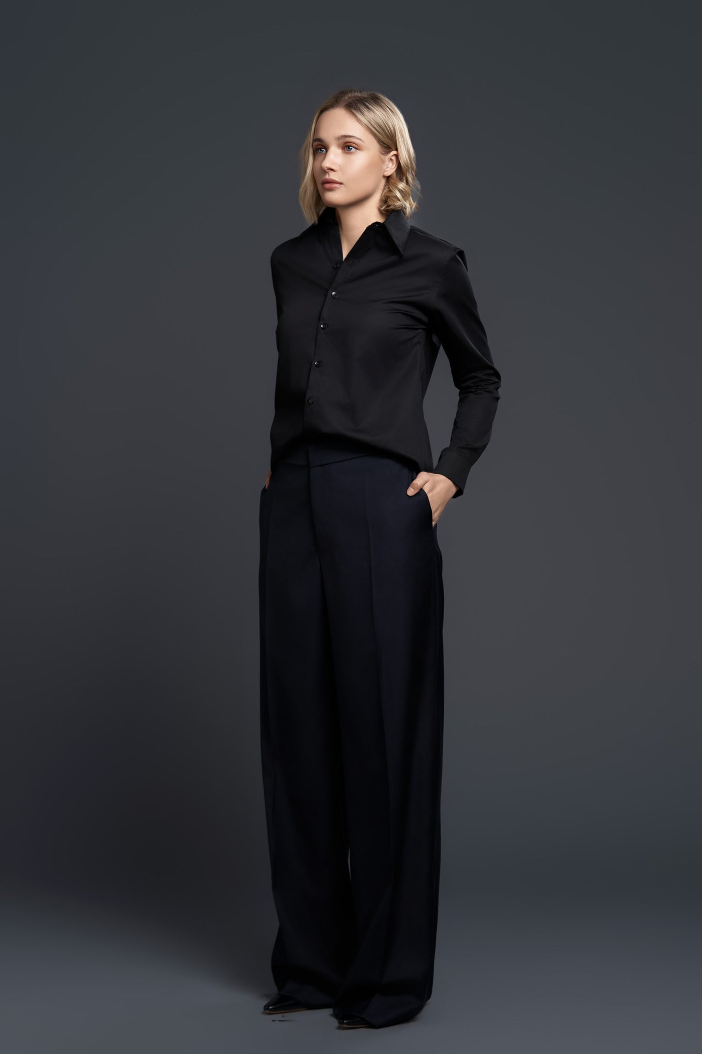 Fi-AEN BLACK LONG-SLEEVE SHIRT