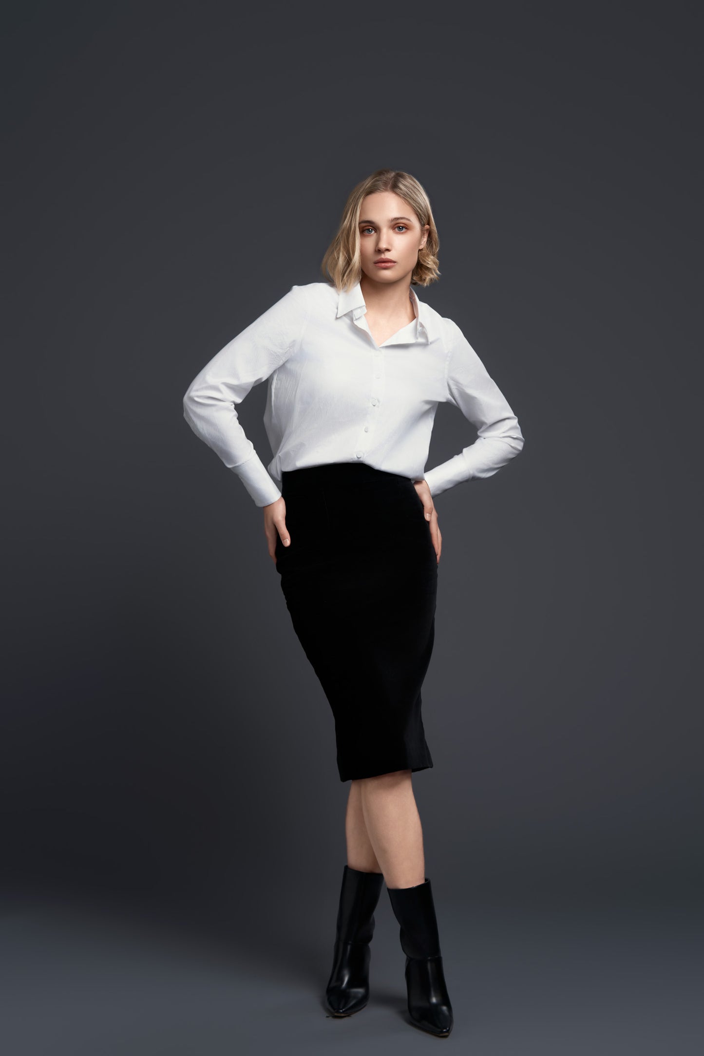 SERAVON WHITE LONG-SLEEVE SHIRT