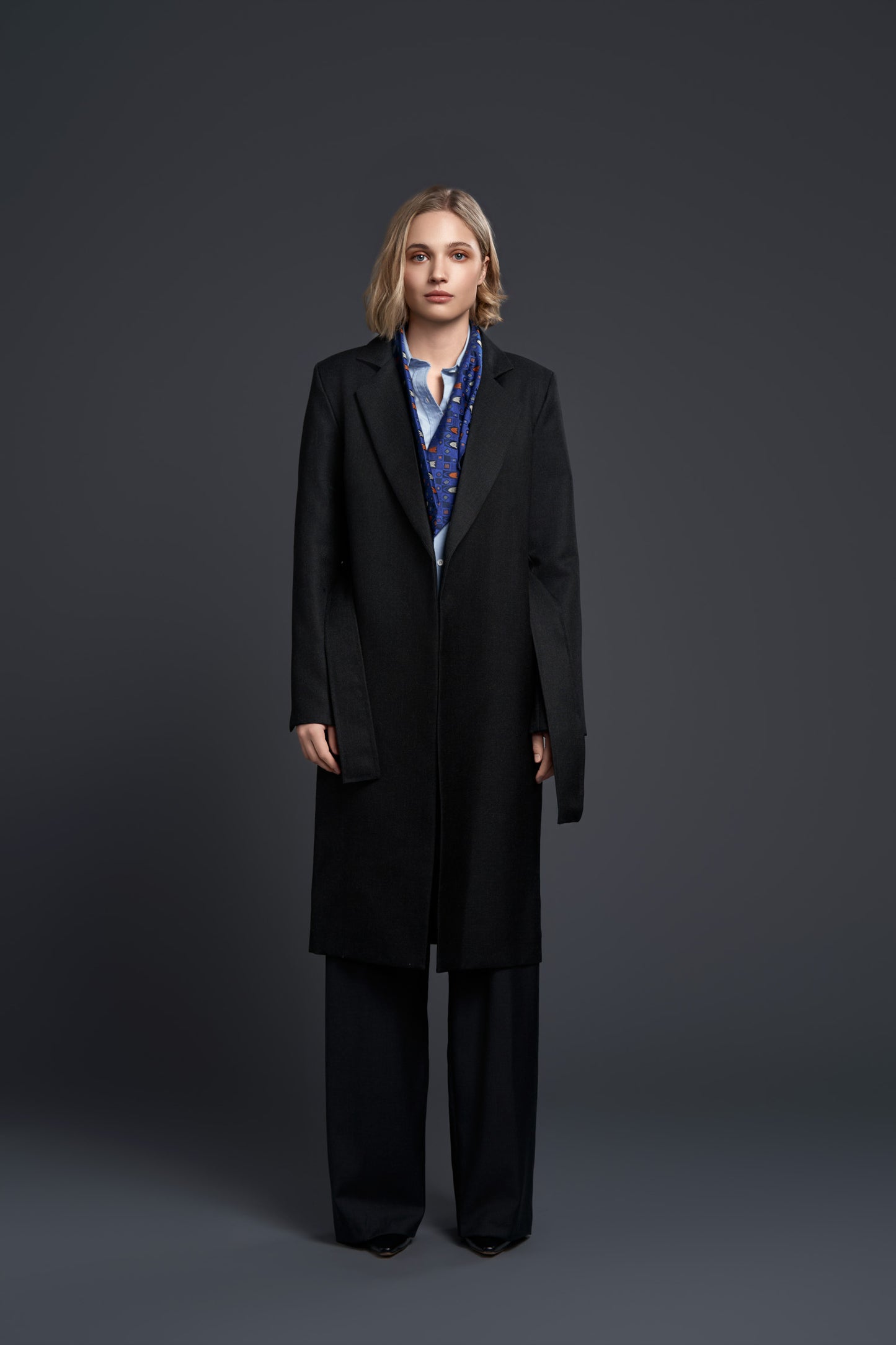 CAZENZA OVERCOAT BLACK