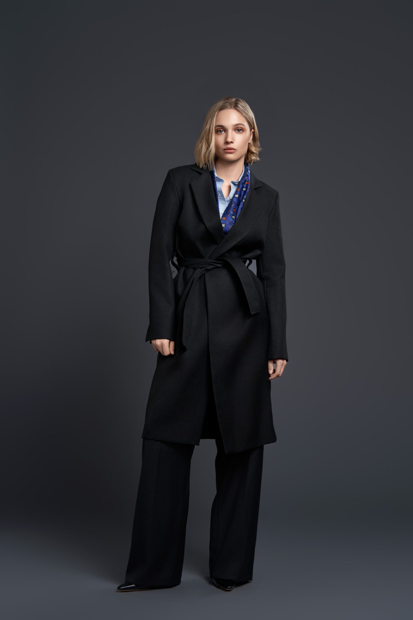 CAZENZA OVERCOAT BLACK