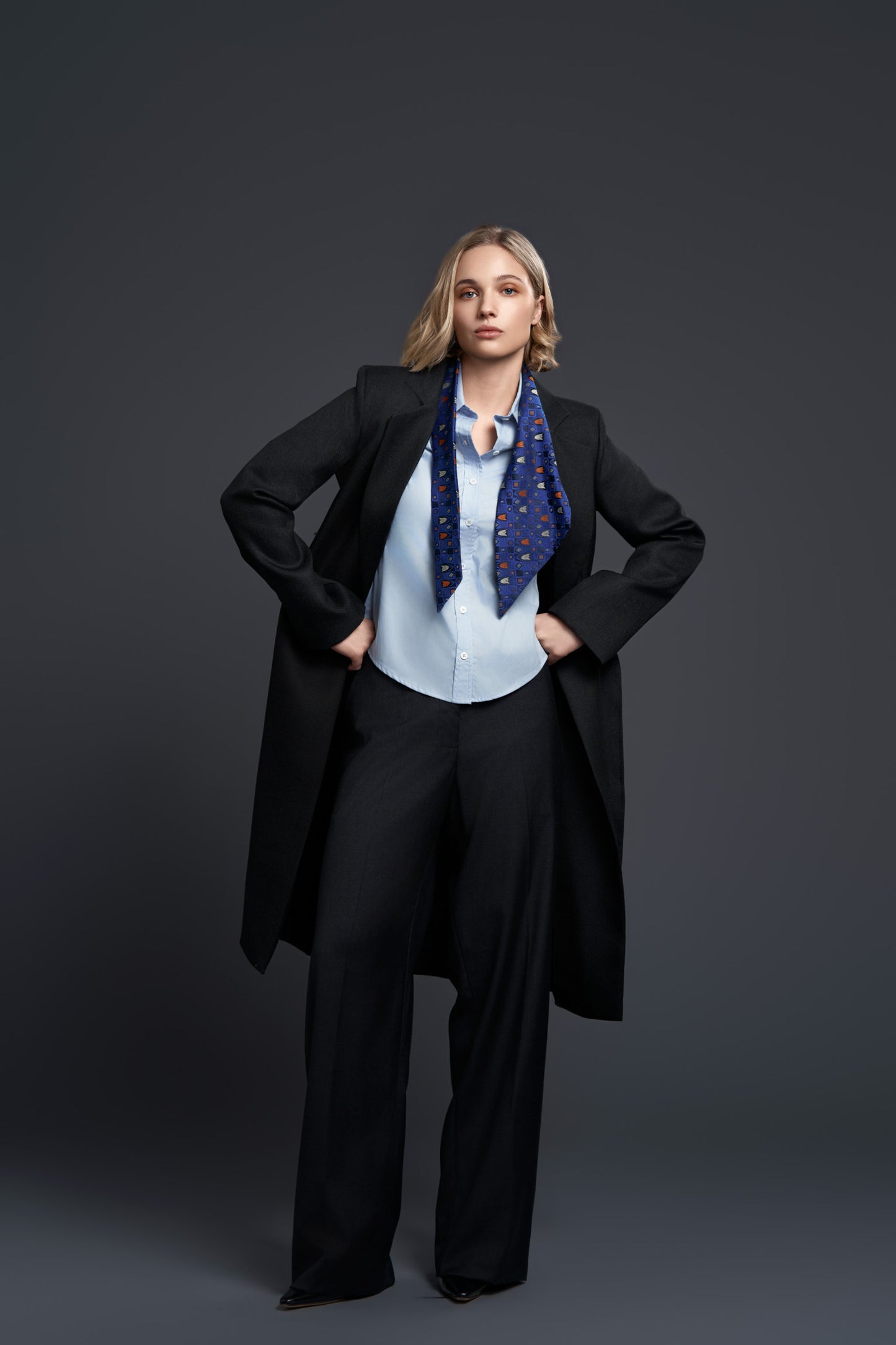 CAZENZA OVERCOAT BLACK