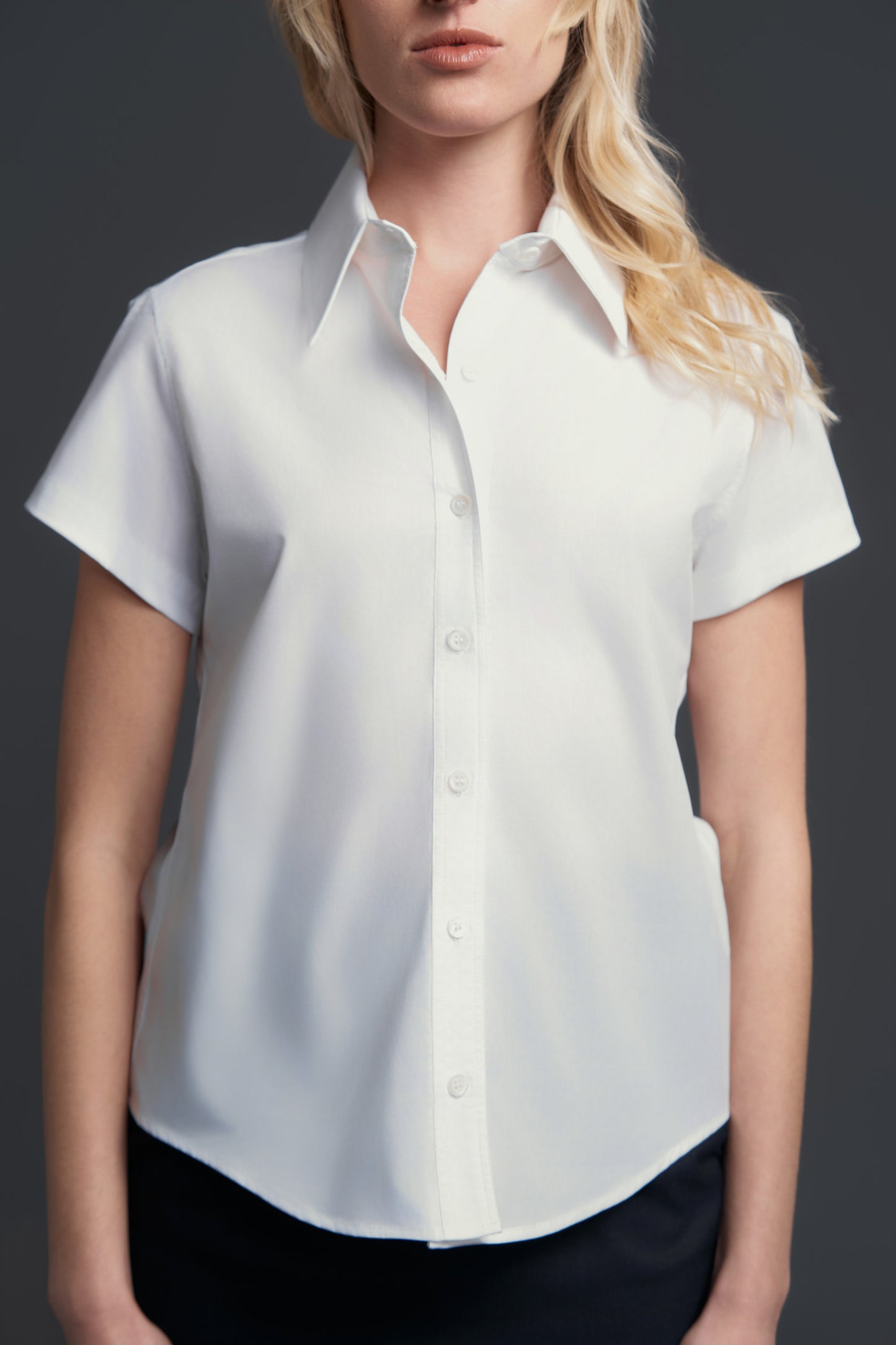 LUXORA WHITE SHORT-SLEEVE SHIRT