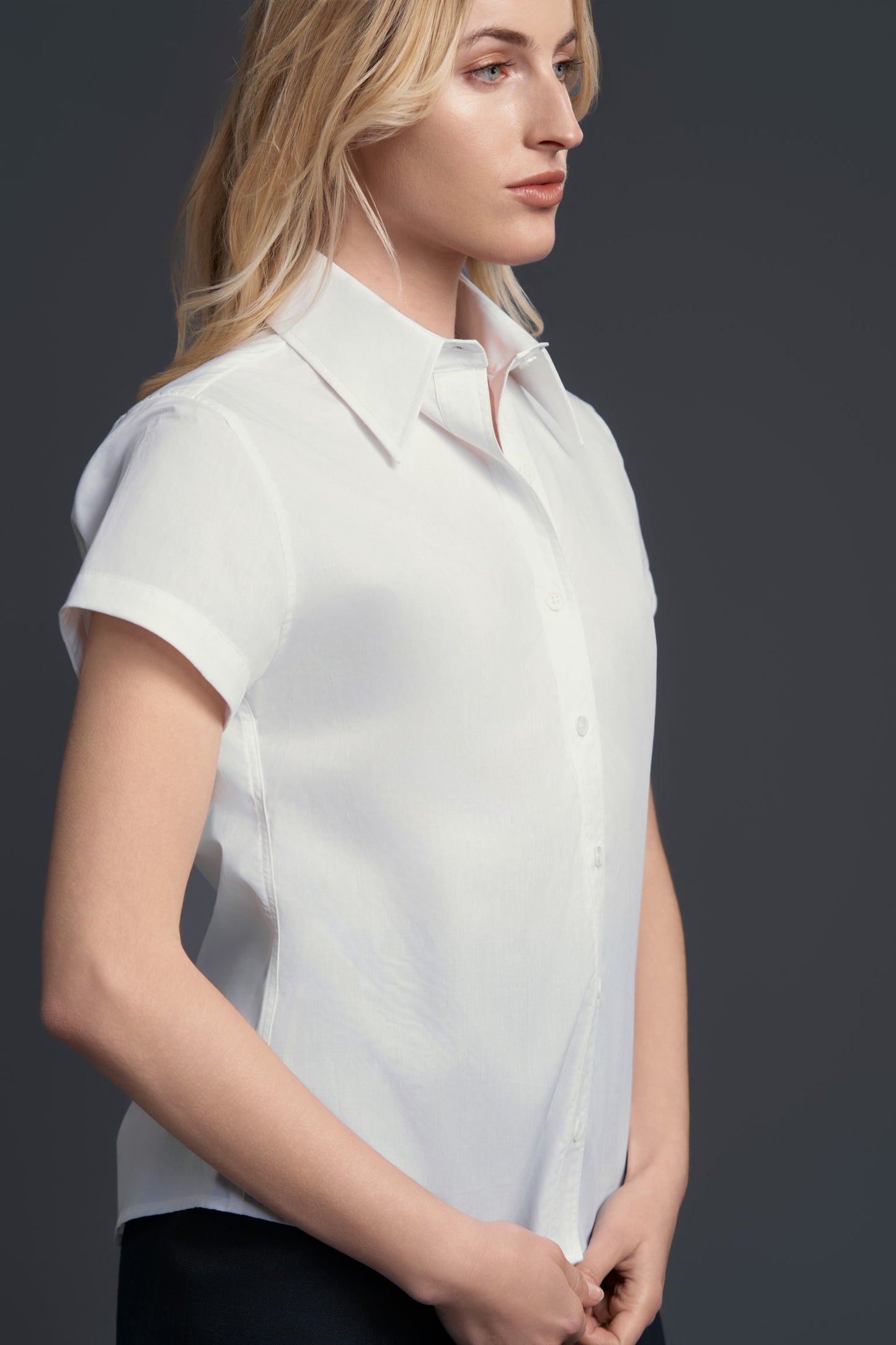LUXORA WHITE SHORT-SLEEVE SHIRT