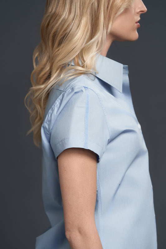 LUXORA  BLUE SHORT-SLEEVE SHIRT