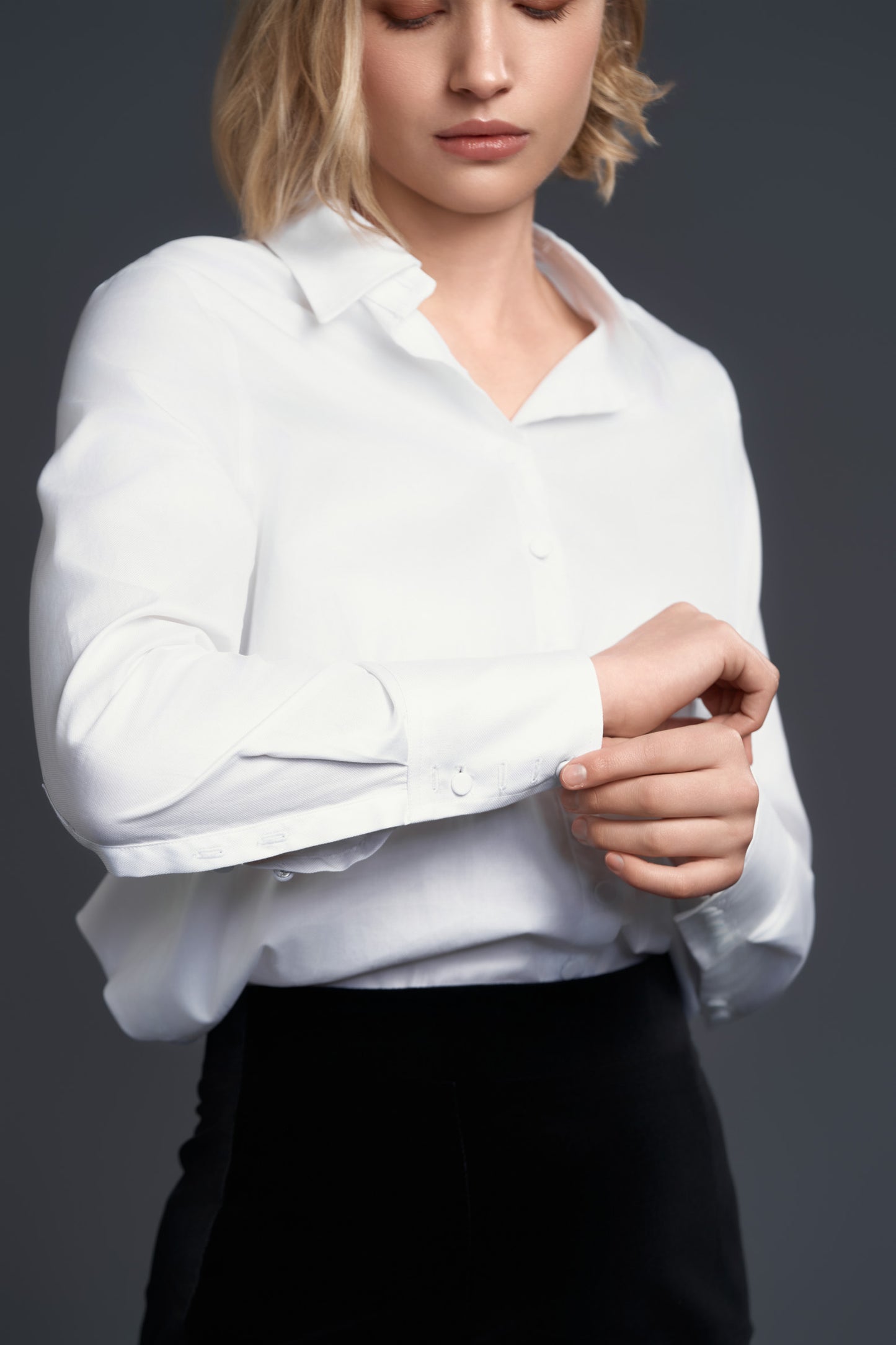 SERAVON WHITE LONG-SLEEVE SHIRT