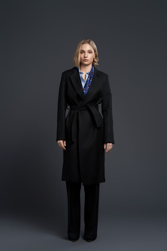CAZENZA OVERCOAT BLACK