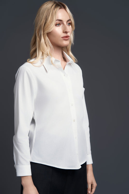 LUXORA WHITE  LONG-SLEEVE SHIRT